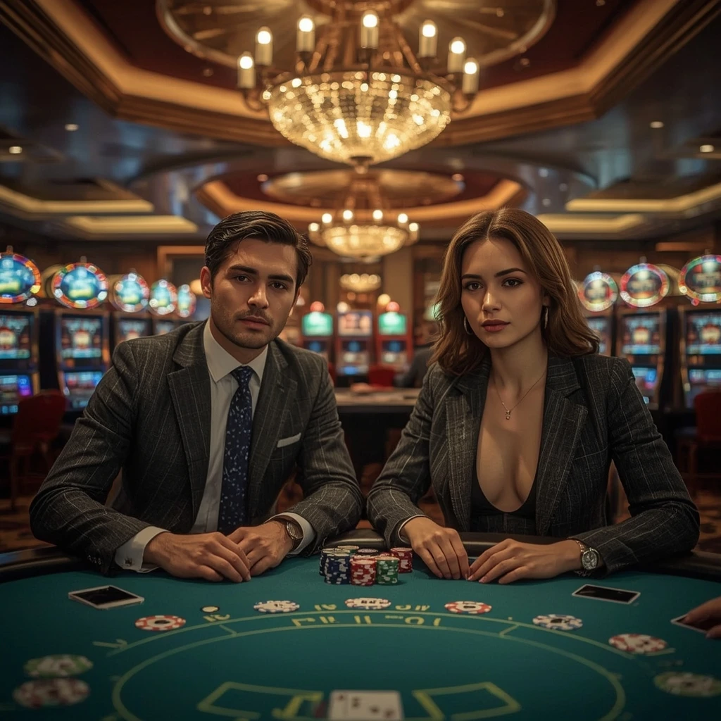 Dos jugadores de póker en NANO CASINO en Chile